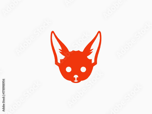 Vibrant fox head logo icon for modern brand identity, perfect for pet stores or wildlife campaigns, a bold and eye-catching design element
