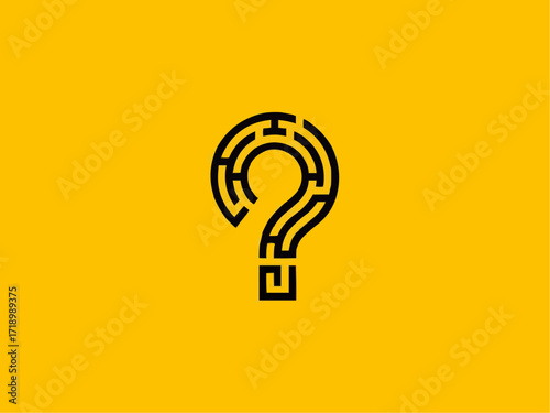 Intriguing question mark maze symbol sparks curiosity and problem solving for innovative business solutions