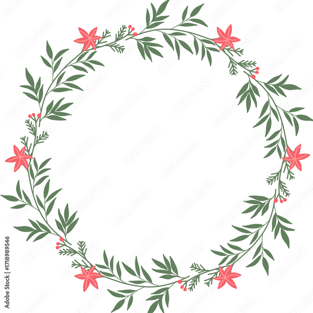 Obraz premium christmas wreath frame