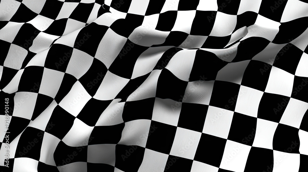 Obraz premium Classic black and white checkered pattern background isolated on white background 