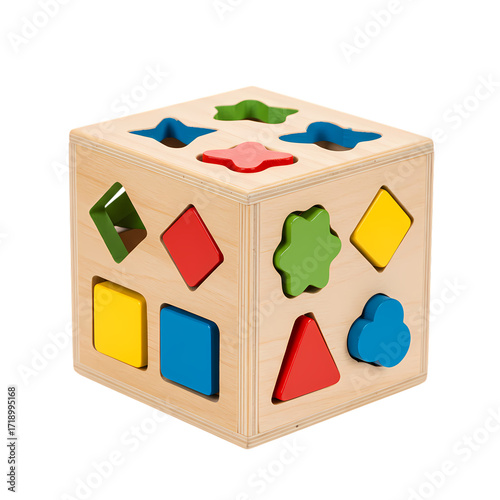 Wooden Shape Sorter Cube: Educational Toy for Early Learning