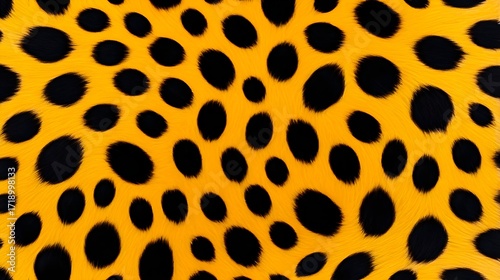 Leopard Fur with Bold Black Spots Background. 