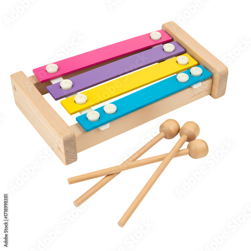 Colorful Wooden Xylophone: Kids Musical Instrument Toy, Early Childhood Development, Preschool Learning Resource