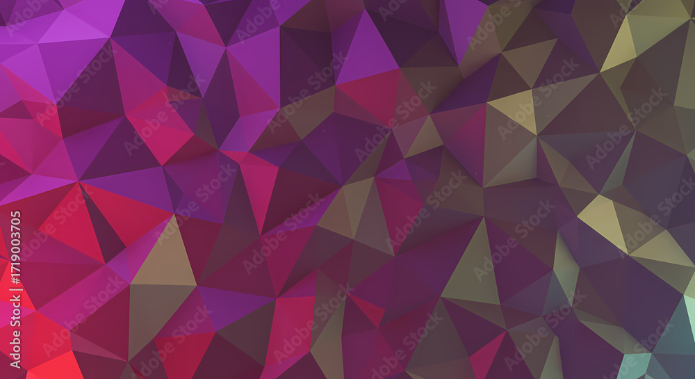 Obraz premium Geometric Low-Poly Background, Vibrant Seamless Pattern, Minimalist Design