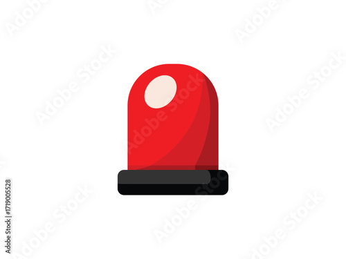 Red alarm siren icon. Emergency light icon for police, ambulance or urgency signs, safety alerts, and emergency notifications. 