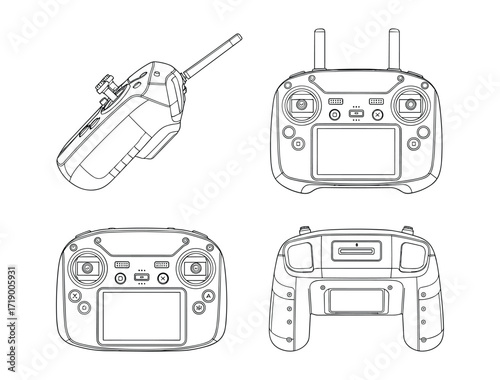 Drone Controller Vector Design Illustration