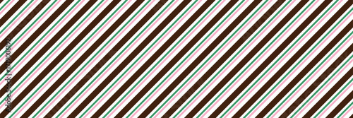 Vector art of diagonal stripes pattern in brown, white, and teal colors