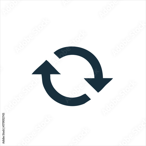 repeat icon. repeat icon vector flat illustration for graphic and web design isolated on black background from essential compilation collection. repeat icon trendy and modern repeat symbol for logo, w