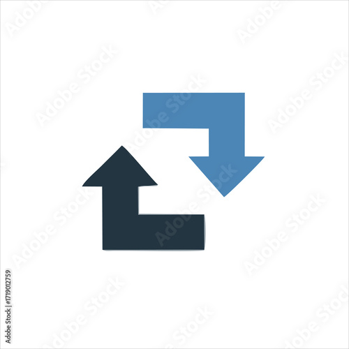 repeat icon. repeat icon vector flat illustration for graphic and web design isolated on black background from essential compilation collection. repeat icon trendy and modern repeat symbol for logo, w
