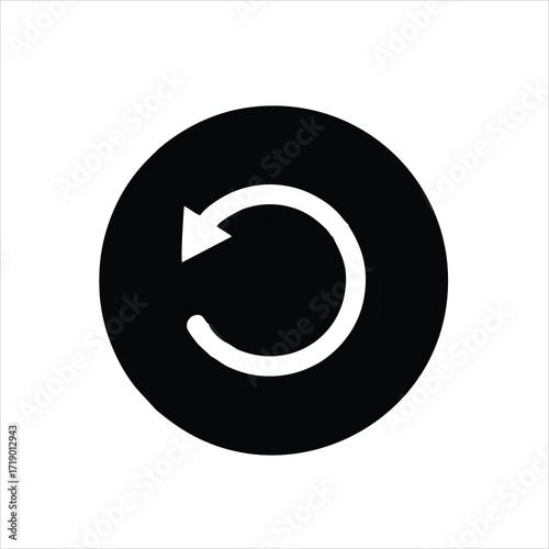 repeat icon. repeat icon vector flat illustration for graphic and web design isolated on black background from essential compilation collection. repeat icon trendy and modern repeat symbol for logo, w