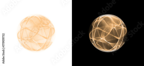 Sphere, orb, ai, artificial intelligence, database glow in neon. PNG sparkles in Overlay with transparent brilliance. Futuristic PNG perfect for cyber tech, science fiction, digital globe, modern