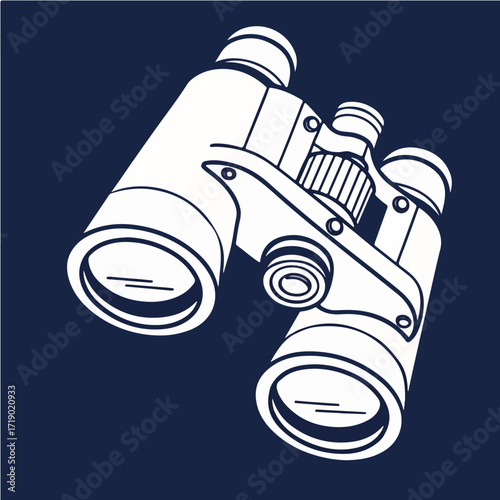 Explorer Binoculars Vector Outline