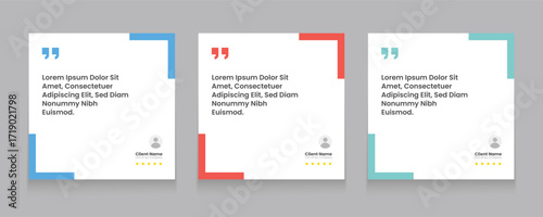 Modern quote square banner template. Usable for social media posts, cards, and web ads