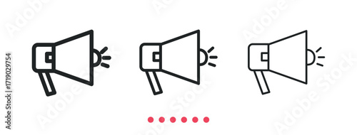 Advertising icon. Thin line icon vector