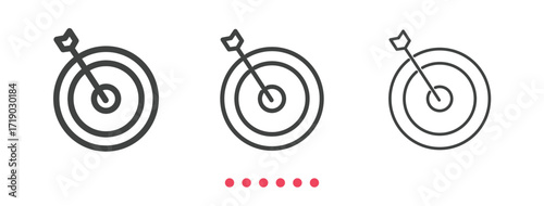 Target icon. Thin line icon vector