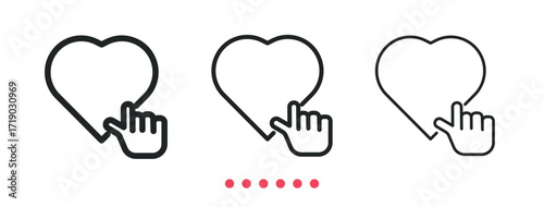 Likes icon. Thin line icon vector