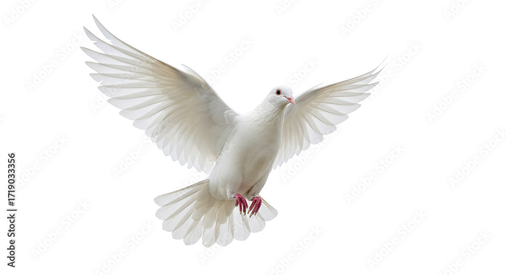 Obraz premium White Dove in Flight