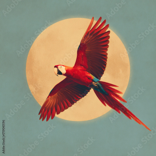 scarlet macaw parrot