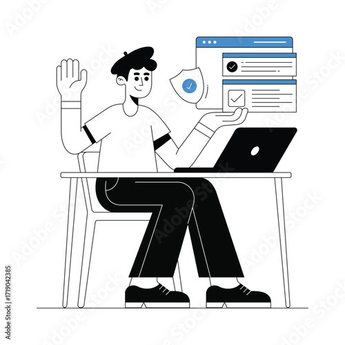 Install Ssl Vector illustration 