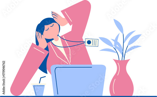 young woman with laptop