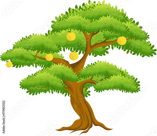 vector illustration of a green tree