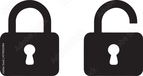  Closed and Open Padlock Icon

