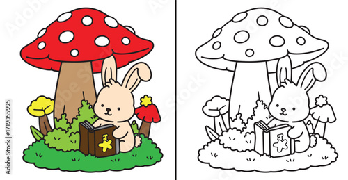 Bunny coloring pages coloring book