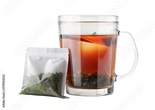 tea sachet packaging mockup png image on transparent background
