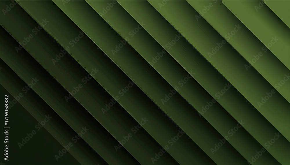 Obraz premium vibrant green diagonal textured layers with subtle lines and shadows ideal for modern wallpaper and graphic design backgrounds