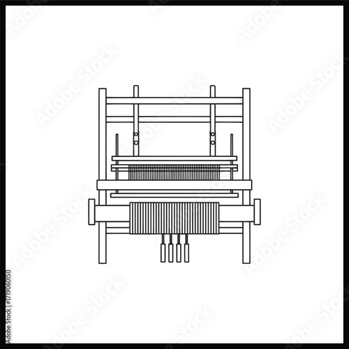 Black and White Loom Illustration