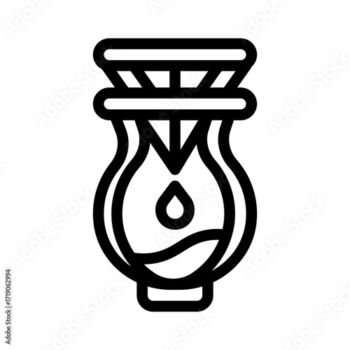 icon coffee drip with style outline