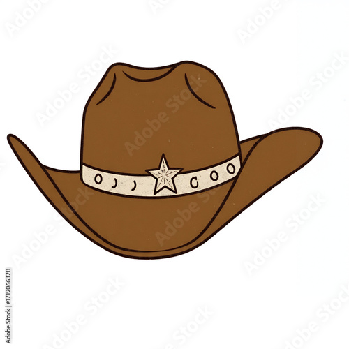 cowboy hat isolated on white