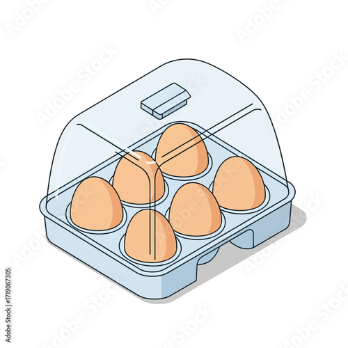 Fresh brown eggs neatly arranged in a clear plastic carton ready for your kitchen or culinary projects
