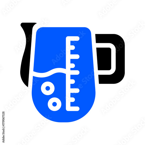 icon milk jug with style two tone color