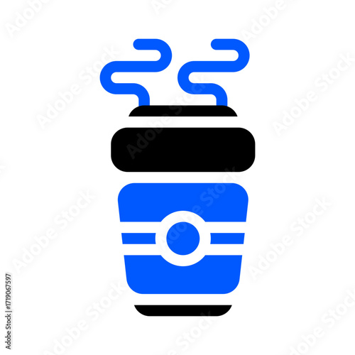 icon paper cup with style two tone color
