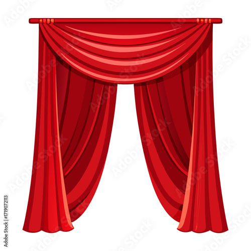 red velvet curtain