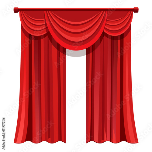red velvet curtain
