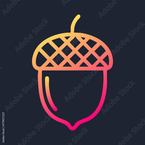 An acorn icon with a gradient fill