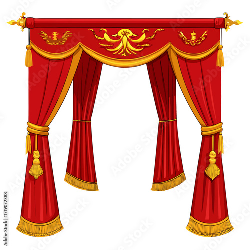 red velvet curtain