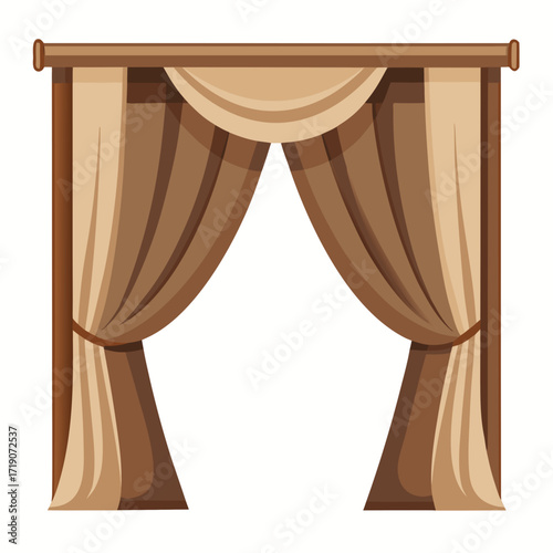 vector illustration of a curtain