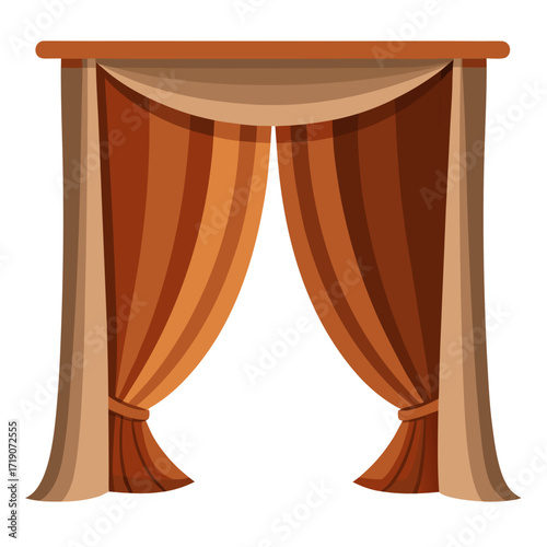 vector illustration of a curtain