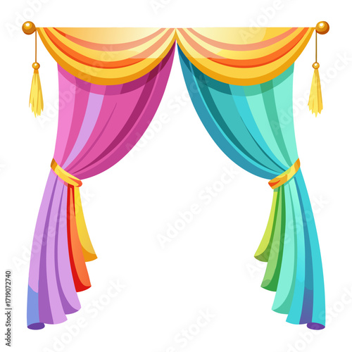 vector illustration of a stage curtain