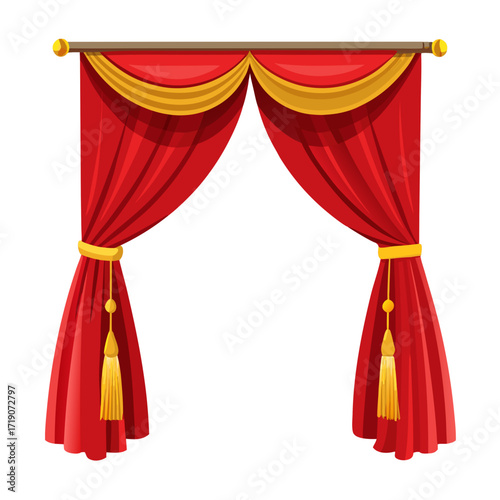 red velvet curtain
