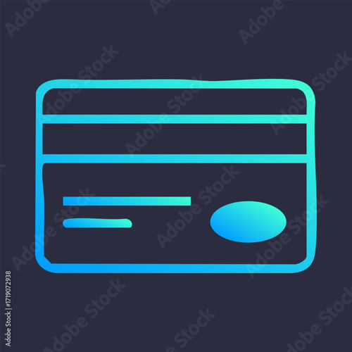 Credit card icon with blue gradient
