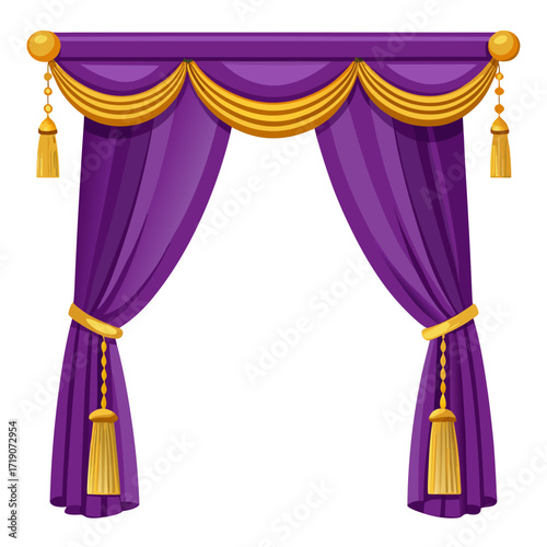 vector illustration of a curtain
