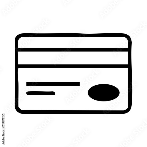 Handdrawn icon of a credit card