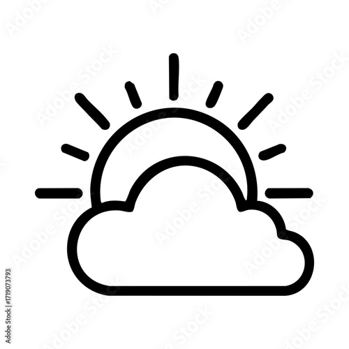 Sun behind a cloud icon