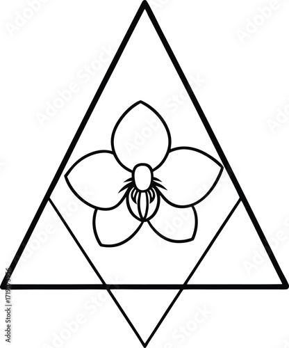 biohazard warning sign line art on transparent background