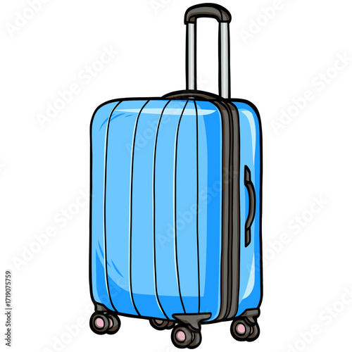 Yellow Luggage Travel Bag Suitcase Luggage Vacation Illustration