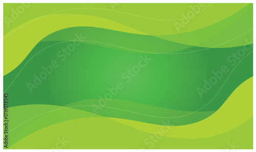 Green abstract wave background